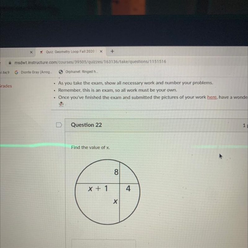 Find the value of X. Please help-example-1