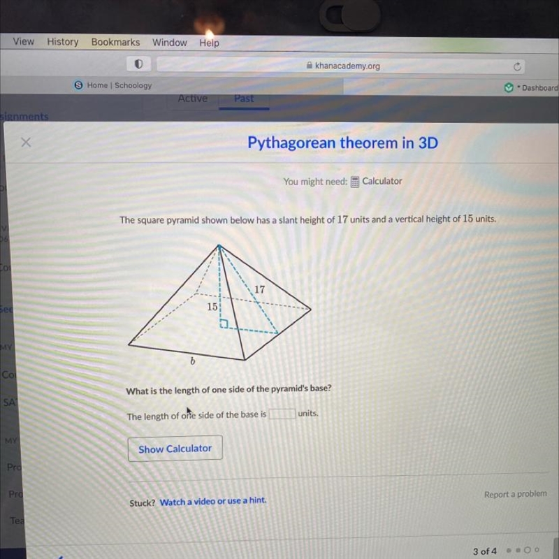 What is the length of one side of the pyramid space?-example-1