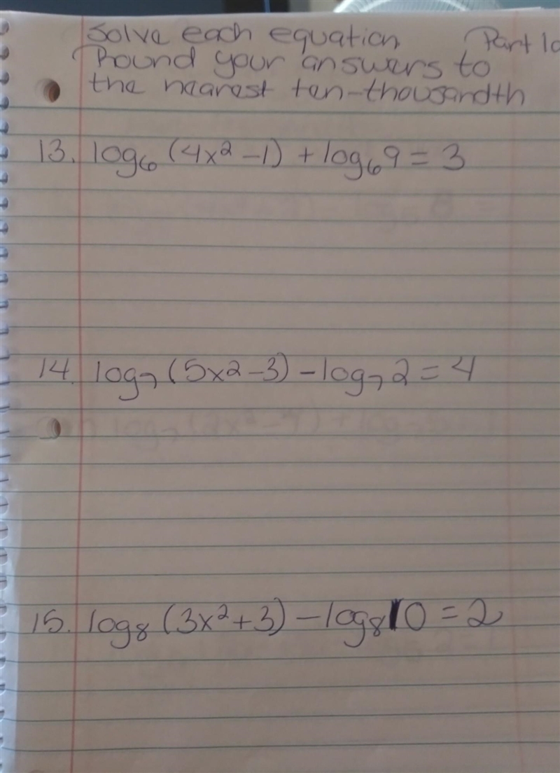 Solve each equation. Round your answers to the nearest ten-thousandths. Please show-example-1