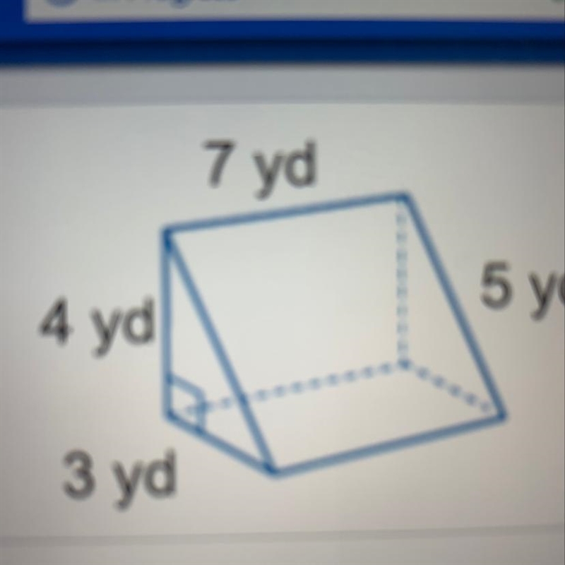 Find the surface area of a prism 7yd 5yd 4yd 3yd-example-1