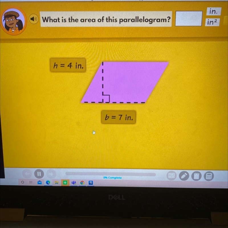 What is the area of this parallelogram?-example-1