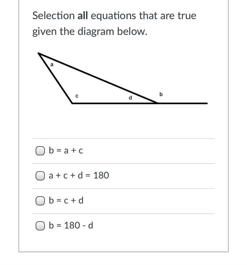 Select all the question that are true given the diagram below-example-1