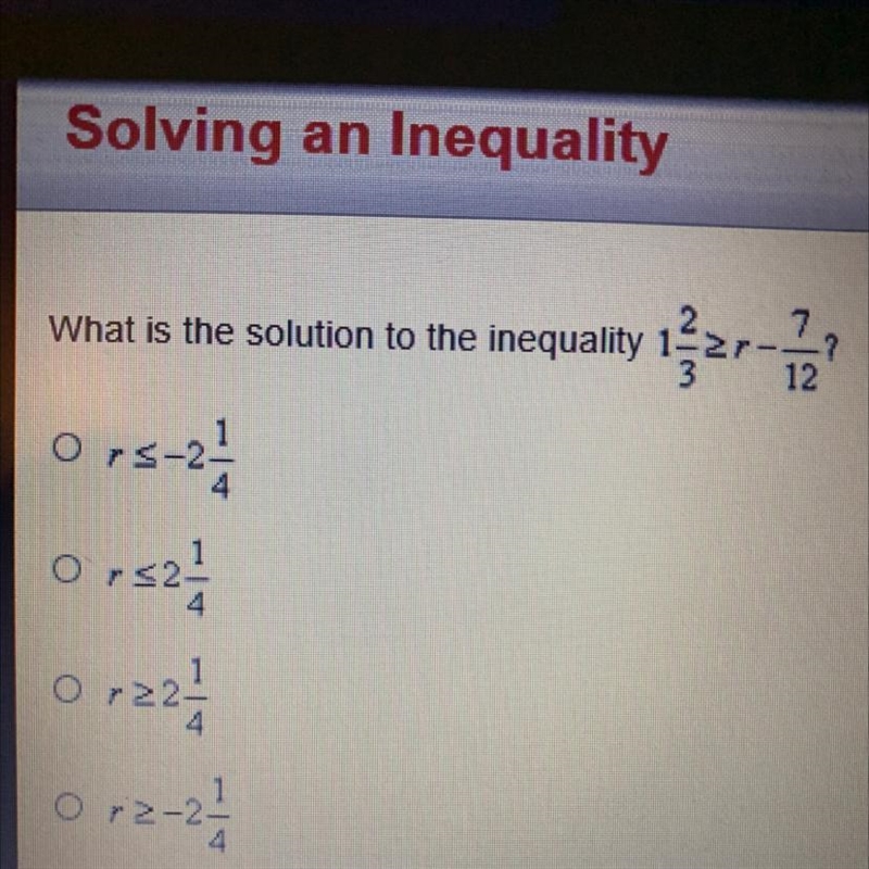 What is the solution to the inequality ?-example-1