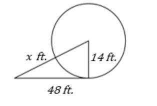 Determine the value of x. The value of x _____.-example-1