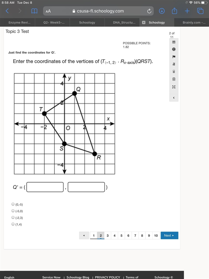 What’s the answer to this graph problem-example-1