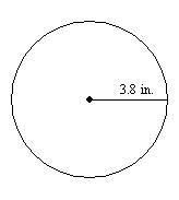 Find the circumference of the figure. 1. about 23.9 in 2. about 11.9 in 3. about 7.6 in-example-1