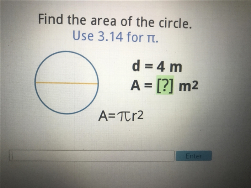 Find the area of the circle-example-1