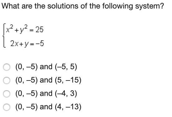 What are the solutions of the following system?-example-1