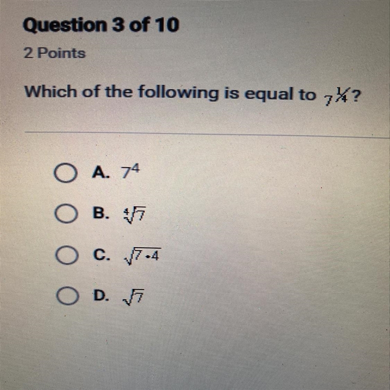 Which of the following is equal to7 1/4?-example-1