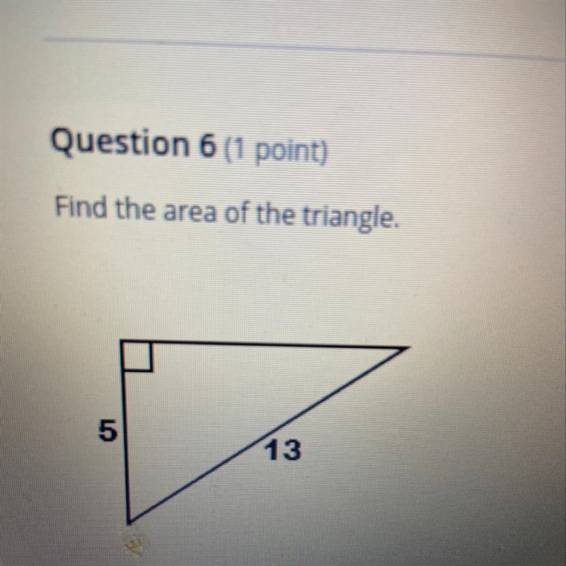 Find the area of the triangle. 5 13-example-1