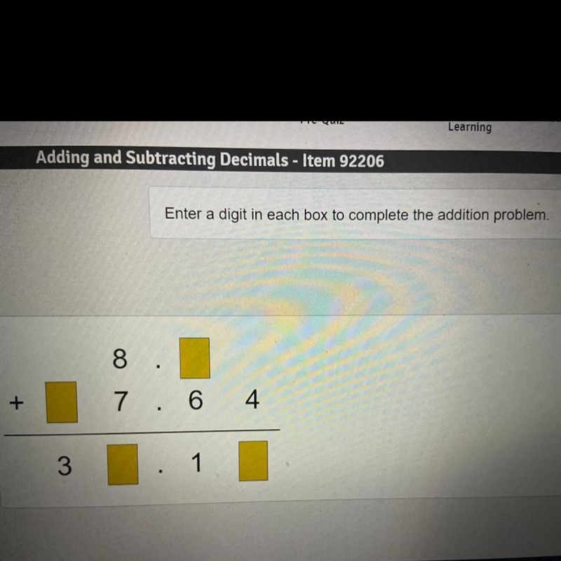 Middle school math adding decimals Help please-example-1