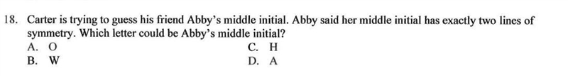 Guys i need it asap Carter is hying to guess his friend Abby s middle initial. Abby-example-1