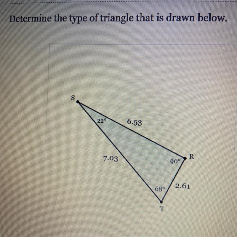 Determine the type of triangle that is drawn below. Pls help asap!!!!-example-1