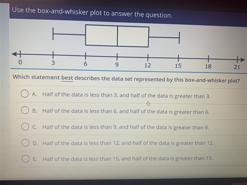 Please help !! Which statement best describes the data ?-example-1