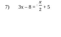 Pls help 3x – 8 = x/5 + 5-example-1