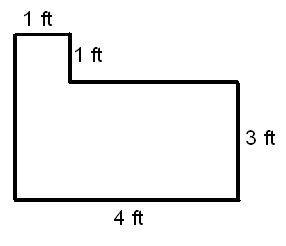 What is the area of this figure? A. 3 ft2 B. 4 ft2 C. 9 ft2 D. 13 ft2-example-1