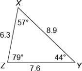 Classify ΔXYZ. Question 3 options: A) Equilateral triangle B) Scalene triangle C) Isosceles-example-1