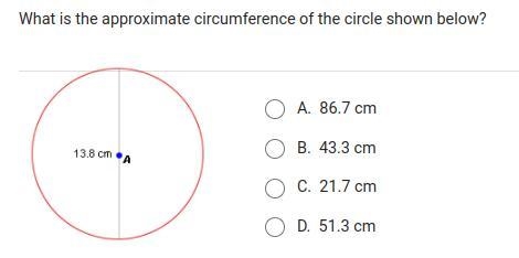 What is the approximate circumference-example-1