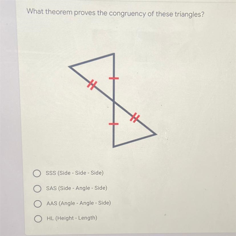 What theorem proves the congruency of these triangles? HELP ME PLZZ !!-example-1