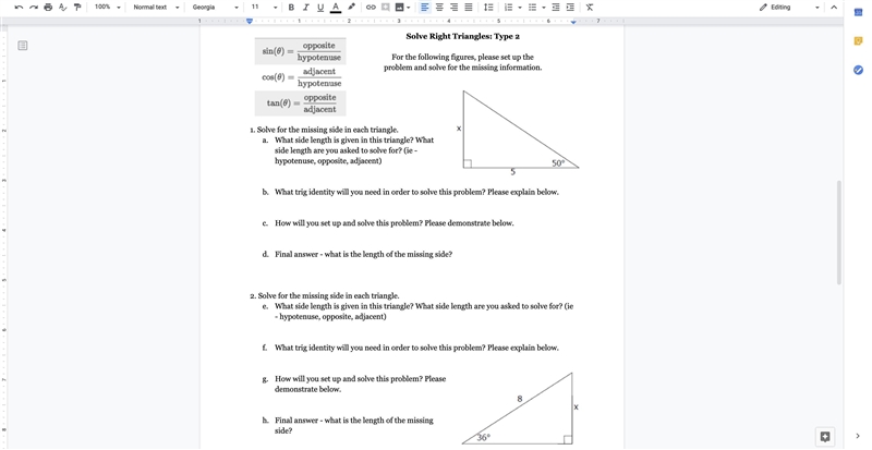 Need help in solving right triangles-example-1