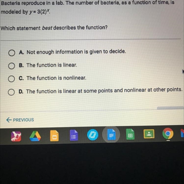 Which statement best describes the function?-example-1