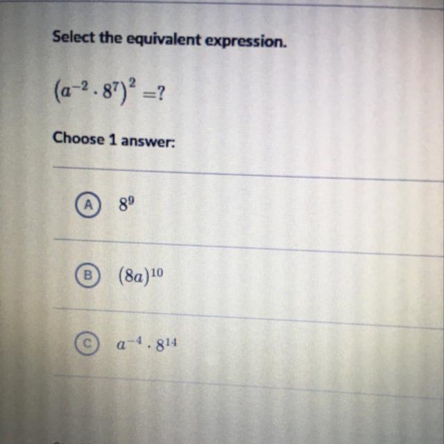 Select the equivalent expression.-example-1