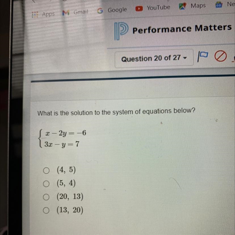 What is the solution to the system of equations below?-example-1