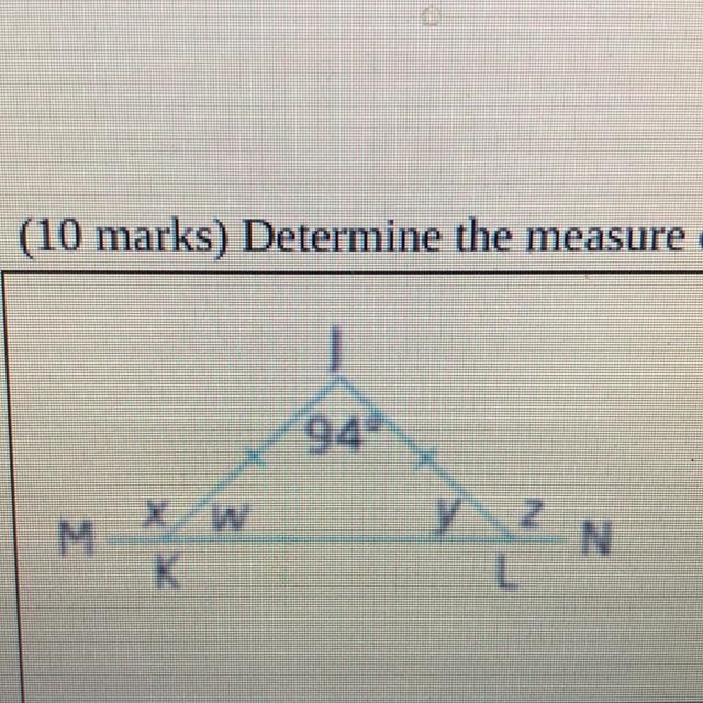 Determine the measure of each missing angle-example-1