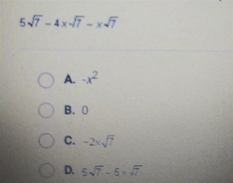 Which choice is equivalent to the expression below? ​-example-1