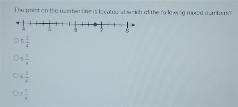 The point on the number line is located at which of the following mixed numbers?​-example-1