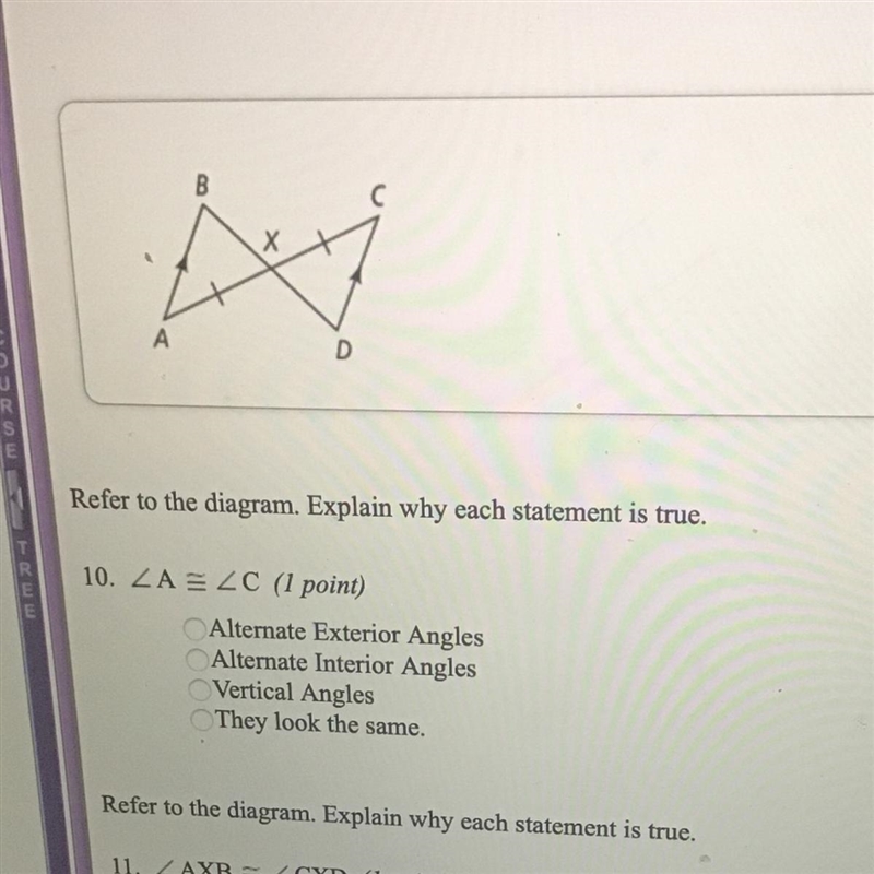 Easy question 25 points!!! Refer to the diagram. Explain why each statement is true-example-1