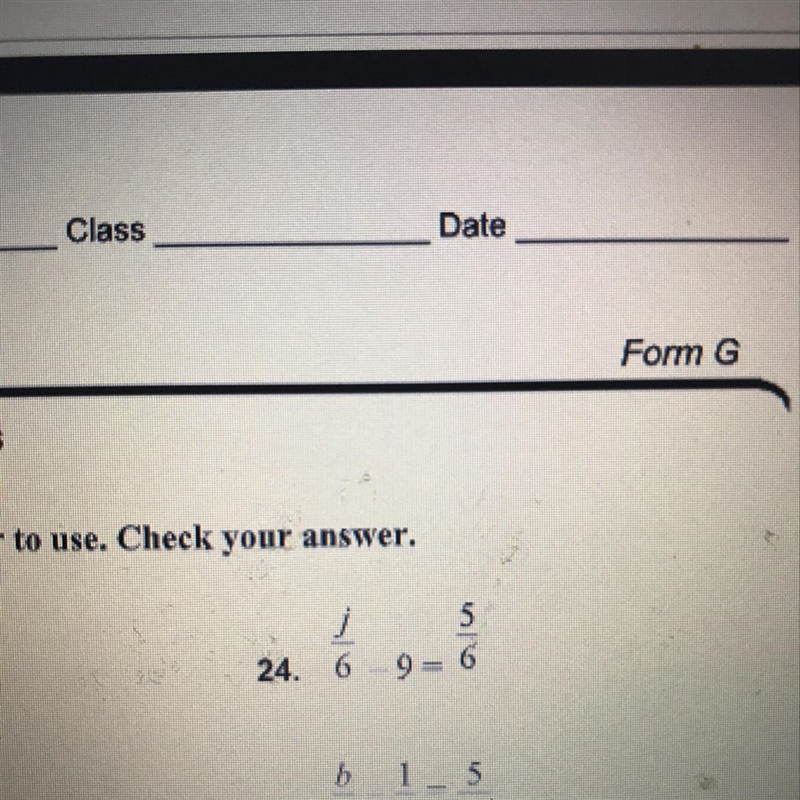 J/6 -9=5/6 Can u give me a step to step answer-example-1