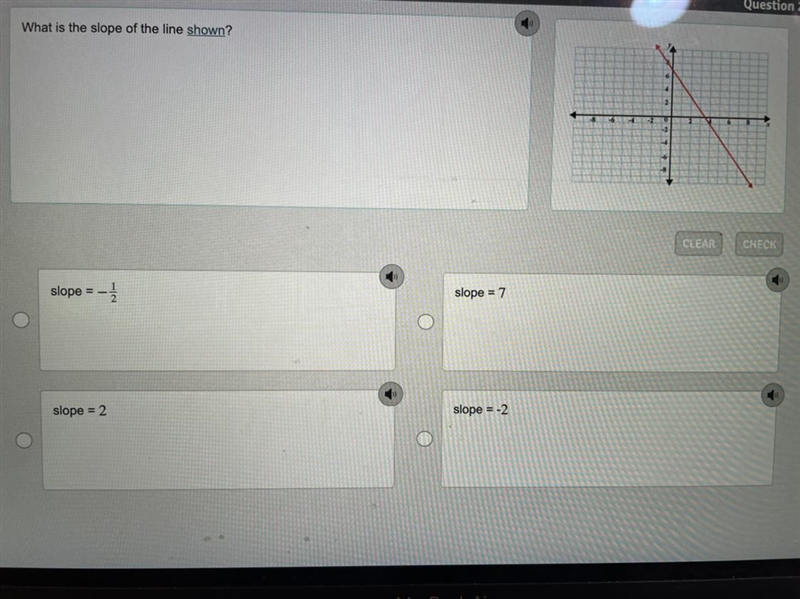 What is the slope of the line shown?-example-1