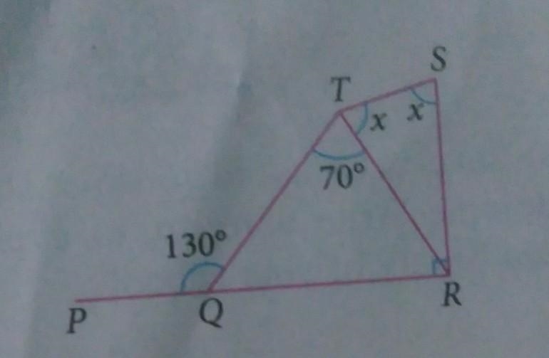 In the diagram, PQR is a straight line. Find the value of X. PLEASE HELP!!!! ​-example-1