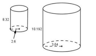 Are the two cylinders similar? The diagrams are not drawn to scale. a) no b) yes c-example-1