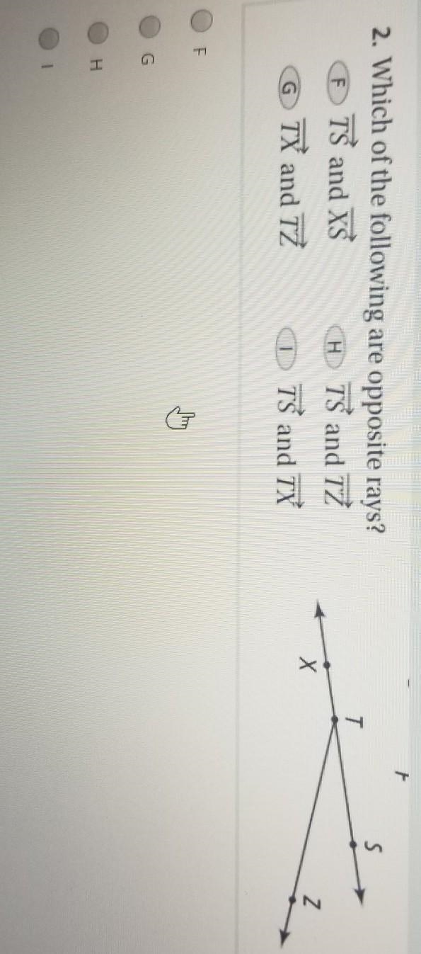 Which of the following are opposite rays​-example-1