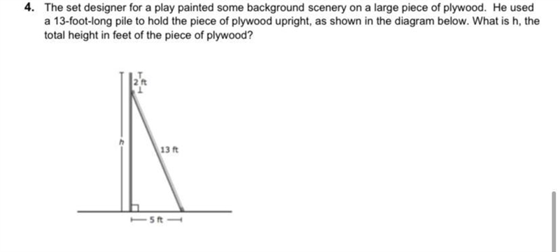 What is h, the total height in feet of the piece of plywood ?-example-1