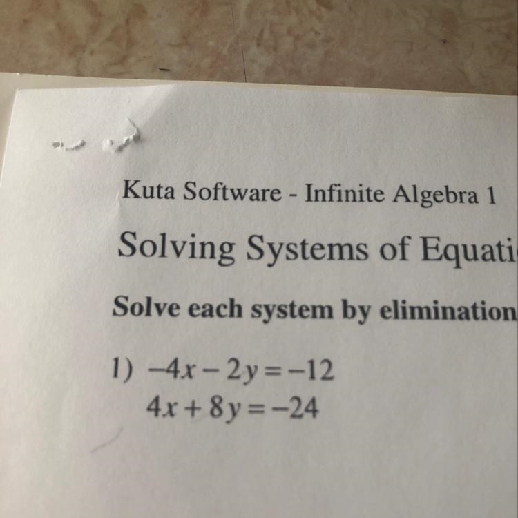 1) -4x - 2y=-12 4x + 8y = -24-example-1