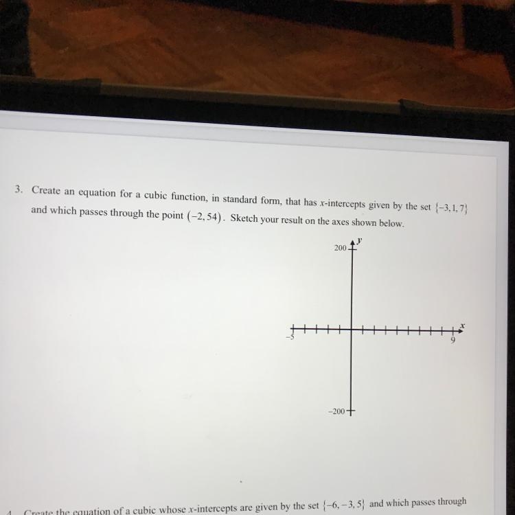 Create an equation for a cubic function in standard form-example-1