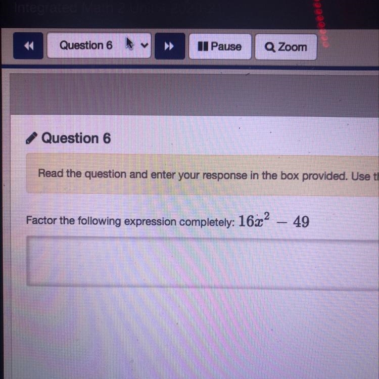 Factor the following expression completely 16x^2-49-example-1