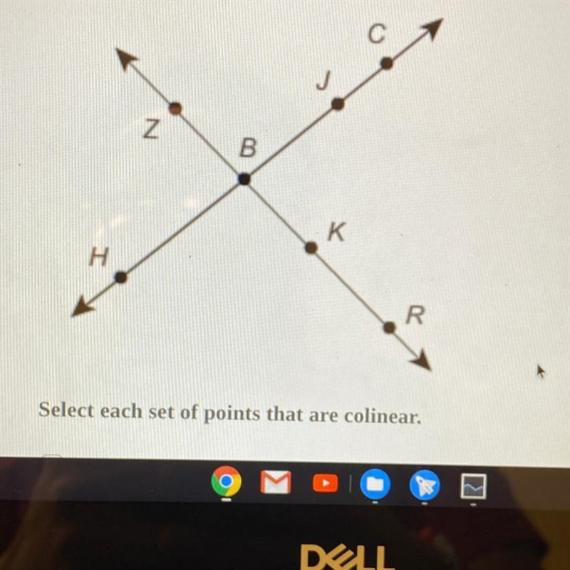 Select each set of points that are colinear.-example-1