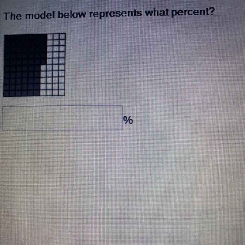 What does the model below represents what percent-example-1