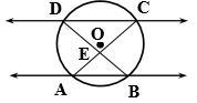 Given: AB ∥ DC , m CB =62°, m∠DAB=104° Find: m∠DEA, m∠ADB Answer: m∠DEA = _________, m-example-1