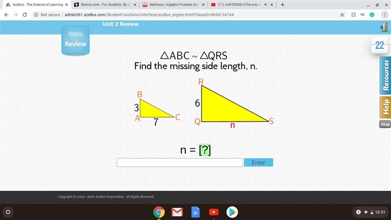 Find the missing side length please help :)-example-1