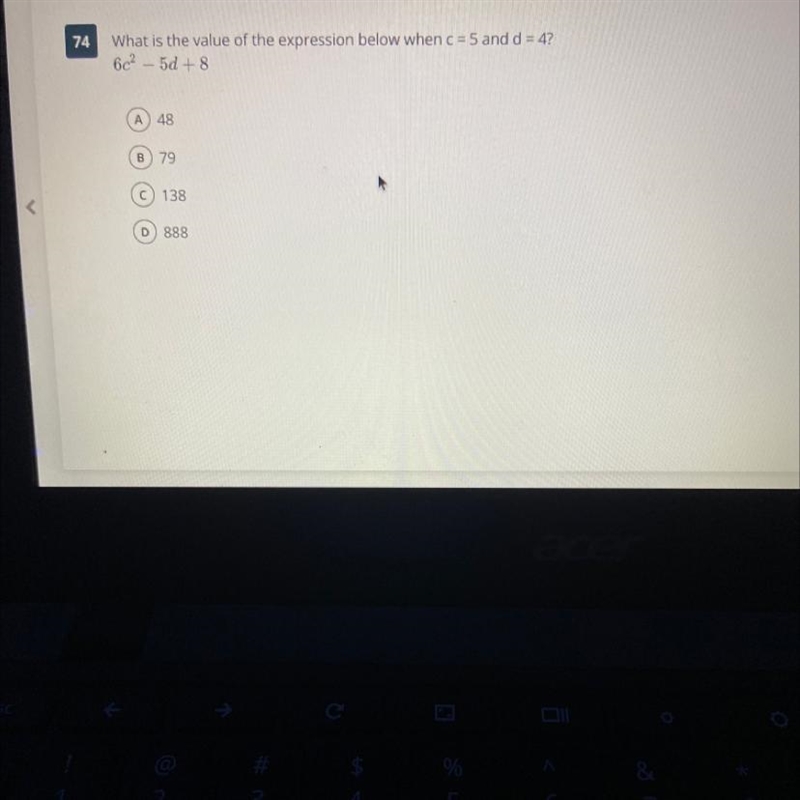 What is the value of the expression below when c=5 and d=4?-example-1