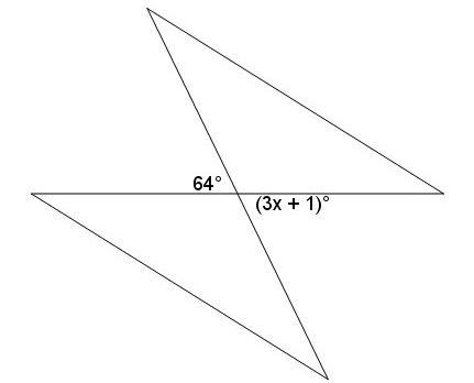 Find the value of x A.21 B.27 C.31 D.34-example-1