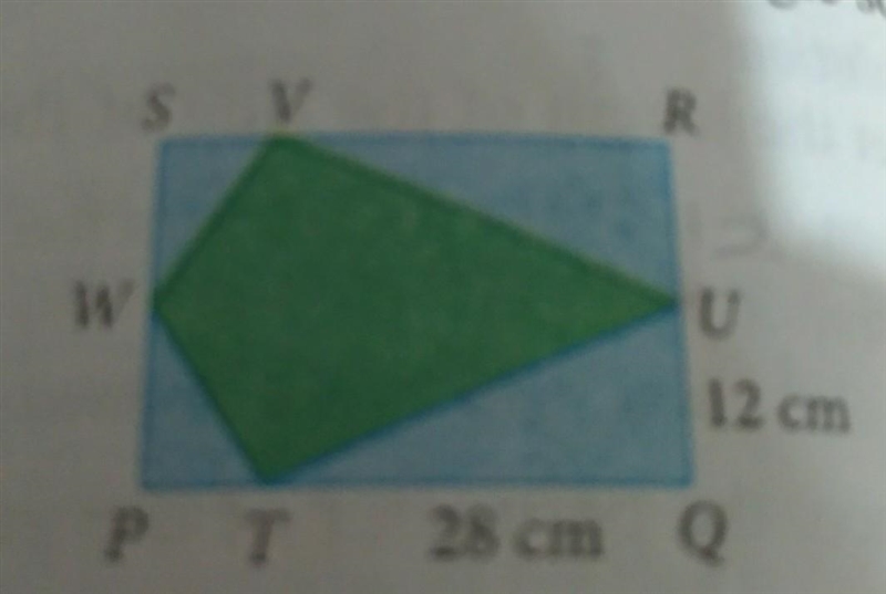 3. The diagram shows a piece of rectangular tile PQRS. A kite shape TUVW is inscribed-example-1