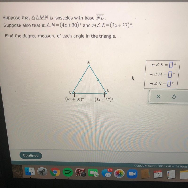 Can someone help me find the measure of each angle in the triangle?-example-1