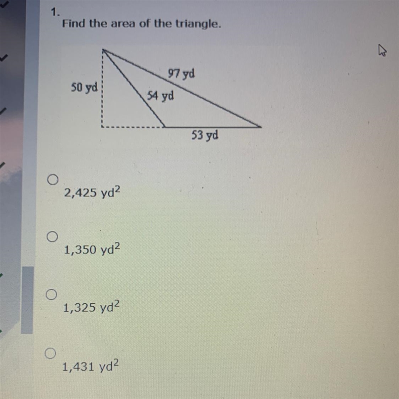 Find the area of the triangle.-example-1