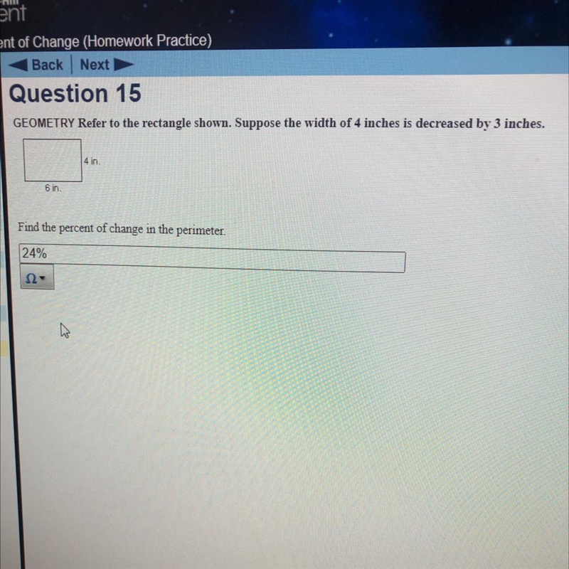 Find the percent of change in the perimeter.-example-1